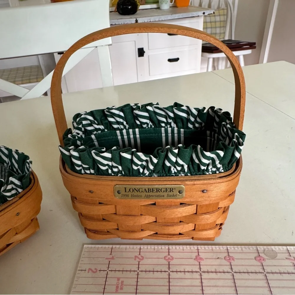 🧺 Longaberger Hostess Appreciation Basket Set - Garden Splendor Liners - Picture 3 of 11